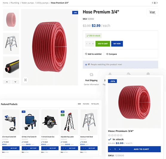 Single product preview | Ecommerce Web Design