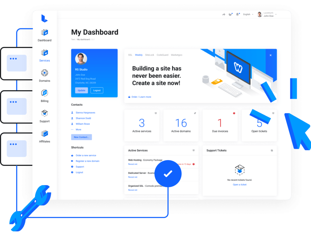 home control panel | Website design